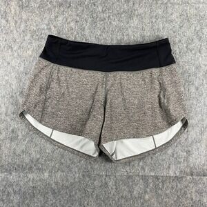 Lululemon‎ Speed Up Mid Rise Shorts Women's 6 Gray 3.5" Inseam Gym Train LW7AVNT